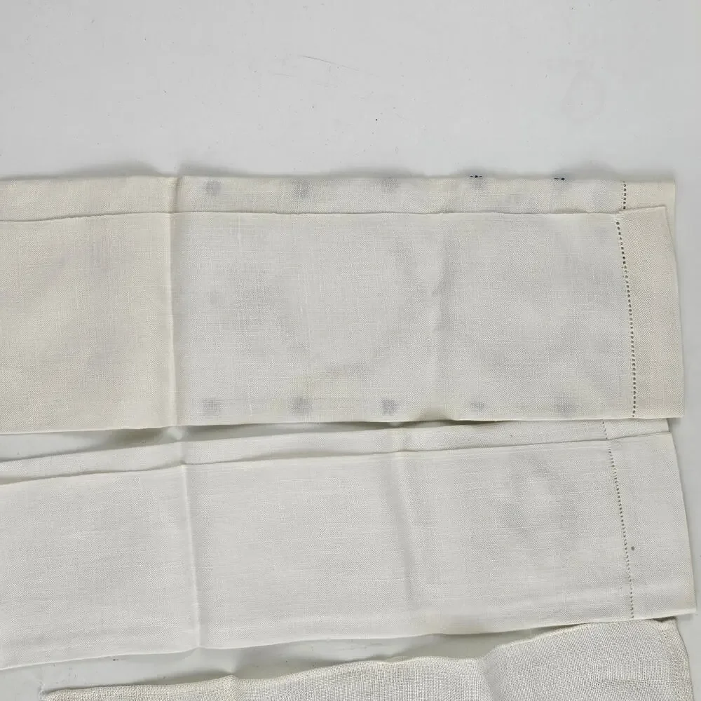 Lot 3 vintage embroidered linen hand towels scotty dog floral
